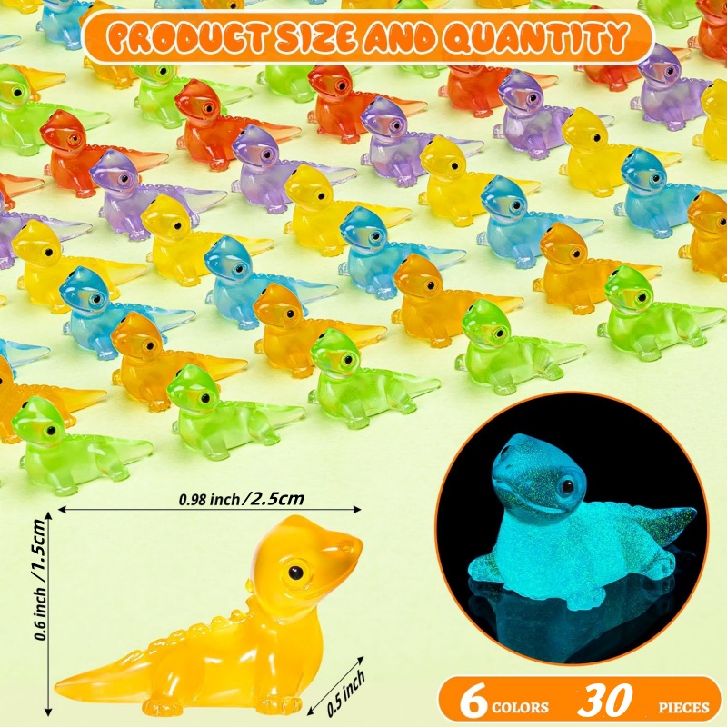 30PCS Mini Lizards Glow At Dar - Model Kit Lizard recension och pris